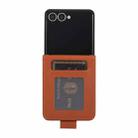 For Samsung Galaxy Z Flip7 5G 3-Card Slots Multifunctional Leather Phone Case(Brown) - 3