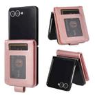 For Samsung Galaxy Z Flip7 5G 3-Card Slots Multifunctional Leather Phone Case(Rose Gold) - 1