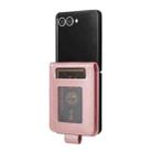 For Samsung Galaxy Z Flip7 5G 3-Card Slots Multifunctional Leather Phone Case(Rose Gold) - 2