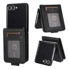 For Samsung Galaxy Z Flip7 5G 3-Card Slots Multifunctional Leather Phone Case(Black) - 1