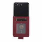 For Samsung Galaxy Z Flip7 5G 3-Card Slots Multifunctional Leather Phone Case(Wine Red) - 3