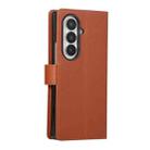 For Samsung Galaxy Z Fold7 5G 3-Card Slots Multifunctional Leather Phone Case(Brown) - 3