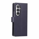 For Samsung Galaxy Z Fold7 5G 3-Card Slots Multifunctional Leather Phone Case(Blue) - 3