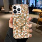 For iPhone 13 Pro Leopard MagSafe Dual-side Laminating IMD Phone Case(Yellow Coffee) - 1