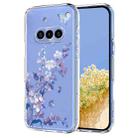 For Nothing Phone 3a Flower Pattern Painted TPU Phone Case(Violet) - 1