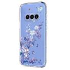 For Nothing Phone 3a Flower Pattern Painted TPU Phone Case(Violet) - 2