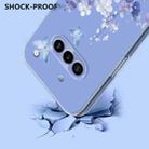 For Nothing Phone 3a Flower Pattern Painted TPU Phone Case(Violet) - 3