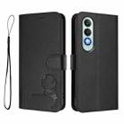 For OnePlus Nord CE4 Litter Panda Embossing RFID Leather Phone Case with Lanyard(Black) - 2