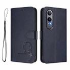 For OnePlus Nord CE4 Lite Litter Panda Embossing RFID Leather Phone Case with Lanyard(Blue) - 2