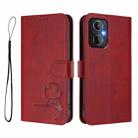 For OnePlus Nord N20 5G Litter Panda Embossing RFID Leather Phone Case with Lanyard(Wine Red) - 2