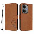 For OnePlus Nord CE3 5G India Litter Panda Embossing RFID Leather Phone Case with Lanyard(Brown) - 2