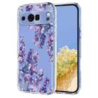 For Google Pixel 9 Pro XL / 10 Pro XL Flower Pattern Painted TPU Phone Case(Wisteria) - 1
