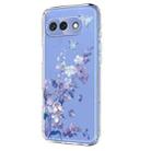 For Google Pixel 9a Flower Pattern Painted TPU Phone Case(Violet) - 2