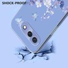 For Google Pixel 9a Flower Pattern Painted TPU Phone Case(Violet) - 3