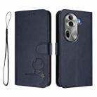 For OPPO Reno11 Pro 5G Global Litter Panda Embossing RFID Leather Phone Case with Lanyard(Blue) - 2