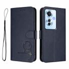 For OPPO Reno11 F 5G Global Litter Panda Embossing RFID Leather Phone Case with Lanyard(Blue) - 2