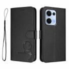 For OPPO Reno13 5G Global Litter Panda Embossing RFID Leather Phone Case with Lanyard(Black) - 2