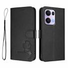 For OPPO Reno13 Pro 5G Global Litter Panda Embossing RFID Leather Phone Case with Lanyard(Black) - 2
