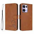For OPPO Reno13 Pro 5G Global Litter Panda Embossing RFID Leather Phone Case with Lanyard(Brown) - 2