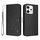 For OPPO Reno14 Pro 5G Global Litter Panda Embossing RFID Leather Phone Case with Lanyard(Black) - 2