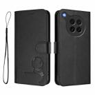 For OPPO Find X8s 5G Litter Panda Embossing RFID Leather Phone Case with Lanyard(Black) - 2