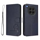 For OPPO Find X8s 5G Litter Panda Embossing RFID Leather Phone Case with Lanyard(Blue) - 2