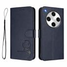 For OPPO Find X8 Pro Litter Panda Embossing RFID Leather Phone Case with Lanyard(Blue) - 2