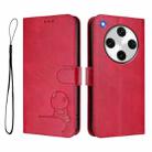 For OPPO Find X8 Pro Litter Panda Embossing RFID Leather Phone Case with Lanyard(Rose Red) - 2