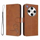 For OPPO Find X8 Pro Litter Panda Embossing RFID Leather Phone Case with Lanyard(Brown) - 2