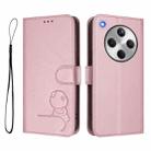 For OPPO Find X8 Litter Panda Embossing RFID Leather Phone Case with Lanyard(Pink) - 2