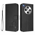 For OPPO Find X8 Litter Panda Embossing RFID Leather Phone Case with Lanyard(Black) - 2