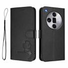 For OPPO Find X7 Ultra Litter Panda Embossing RFID Leather Phone Case with Lanyard(Black) - 2