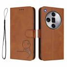 For OPPO Find X7 Ultra Litter Panda Embossing RFID Leather Phone Case with Lanyard(Brown) - 2