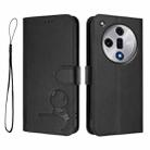 For OPPO Find X7 Litter Panda Embossing RFID Leather Phone Case with Lanyard(Black) - 2