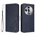 For OPPO Find X7 Litter Panda Embossing RFID Leather Phone Case with Lanyard(Blue) - 2