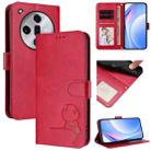 For OPPO Find X7 Litter Panda Embossing RFID Leather Phone Case with Lanyard(Rose Red) - 1
