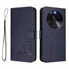 For OPPO Find X6 Litter Panda Embossing RFID Leather Phone Case with Lanyard(Blue) - 2