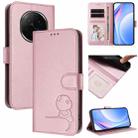For OPPO F29 Pro 5G Global Litter Panda Embossing RFID Leather Phone Case with Lanyard(Pink) - 1