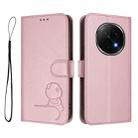 For OPPO F29 Pro 5G Global Litter Panda Embossing RFID Leather Phone Case with Lanyard(Pink) - 2