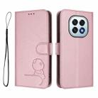 For OPPO F29 5G Global Litter Panda Embossing RFID Leather Phone Case with Lanyard(Pink) - 2
