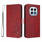 For OPPO F29 5G Global Litter Panda Embossing RFID Leather Phone Case with Lanyard(Wine Red) - 2