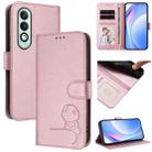 For OPPO K12x 5G Global Litter Panda Embossing RFID Leather Phone Case with Lanyard(Pink) - 1