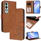 For OPPO K12x 5G Global Litter Panda Embossing RFID Leather Phone Case with Lanyard(Brown) - 1