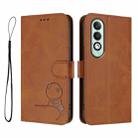 For OPPO K12x 5G Global Litter Panda Embossing RFID Leather Phone Case with Lanyard(Brown) - 2
