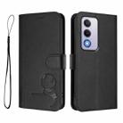 For OPPO A80 5G EU / A3 Pro 5G Global Litter Panda Embossing RFID Leather Phone Case with Lanyard(Black) - 2