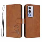 For OPPO A80 5G EU / A3 Pro 5G Global Litter Panda Embossing RFID Leather Phone Case with Lanyard(Brown) - 2