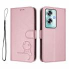 For OPPO A79 5G Global Litter Panda Embossing RFID Leather Phone Case with Lanyard(Pink) - 2