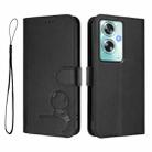 For OPPO A79 5G Global Litter Panda Embossing RFID Leather Phone Case with Lanyard(Black) - 2