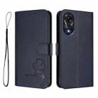 For OPPO A78 4G Global Litter Panda Embossing RFID Leather Phone Case with Lanyard(Blue) - 2