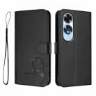 For OPPO A60 4G Global Litter Panda Embossing RFID Leather Phone Case with Lanyard(Black) - 2